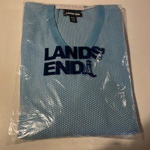 Men's Texture Fine Gauge Supima Cotton V-Neck Sweater - Size XXL, Blue